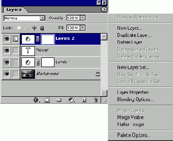 Палитра Layers