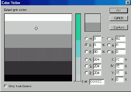 Выбор цветов с помощью панели Color Picker
